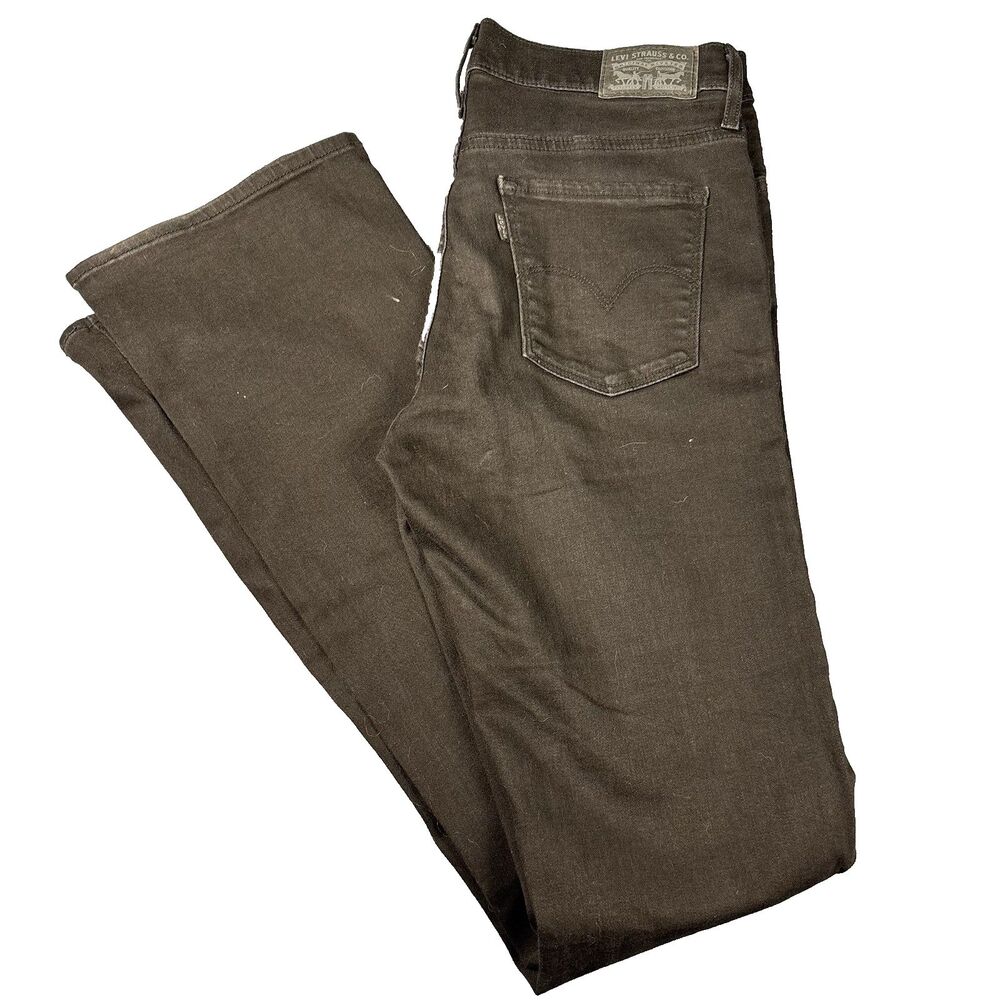 Levi's 315 Shaping Bootcut Jeans Womens 30 Black Stretch Mid Rise WaterLess